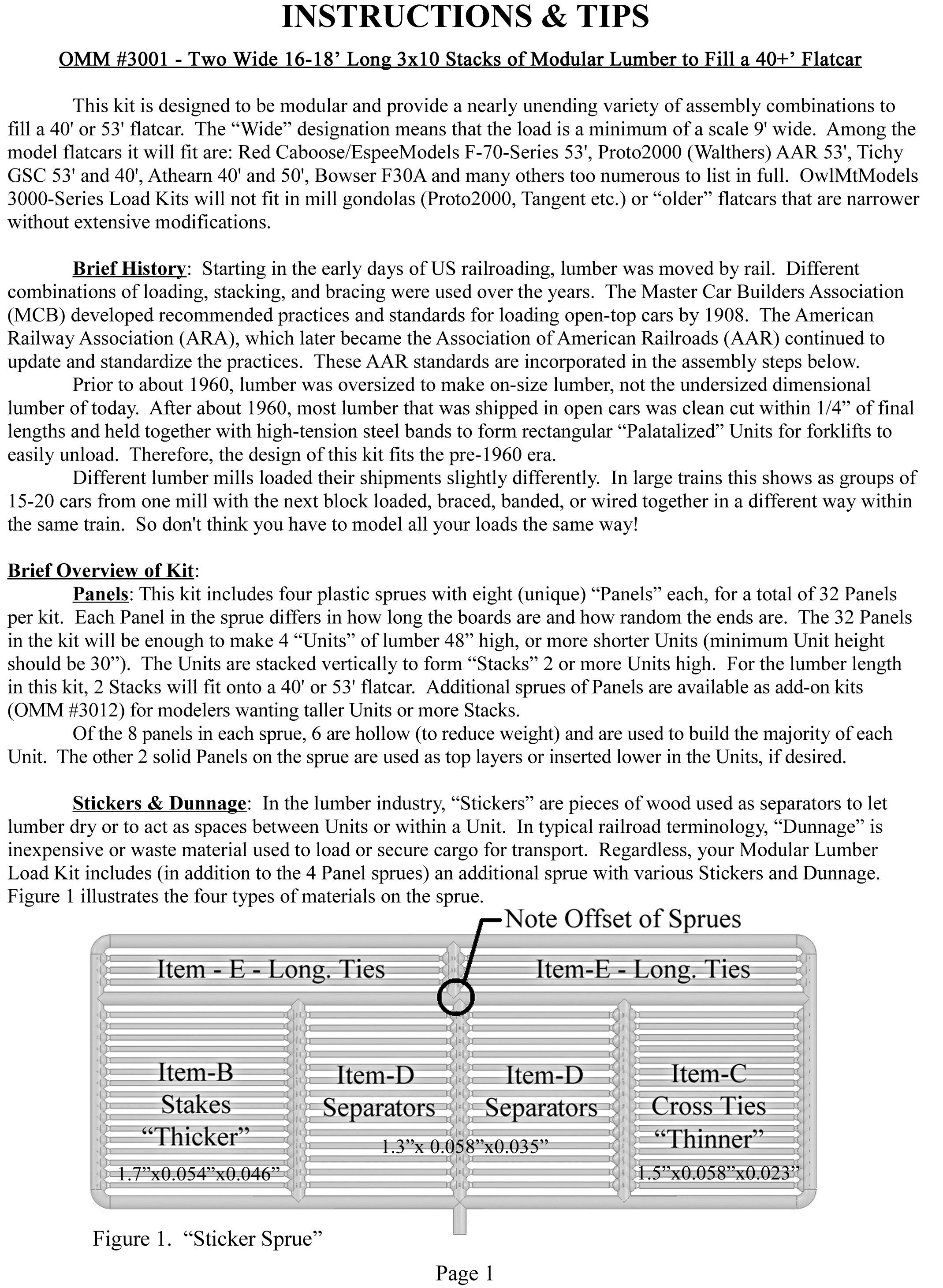 OMM 3001 Instructions Pg1 of 4