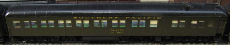 LED lighting installed on SP lounge car 2938.